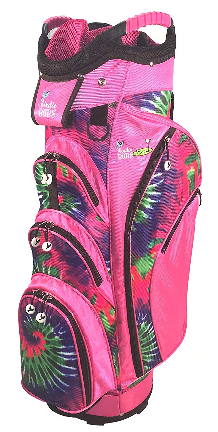 Womens Birdie Babe Pinkadelic Pink Tie Dye Golf Cart Bags