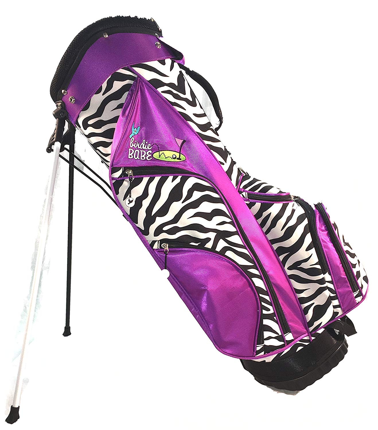 Womens Birdie Babe Purple Zebra Hybrid Golf Stand Bags
